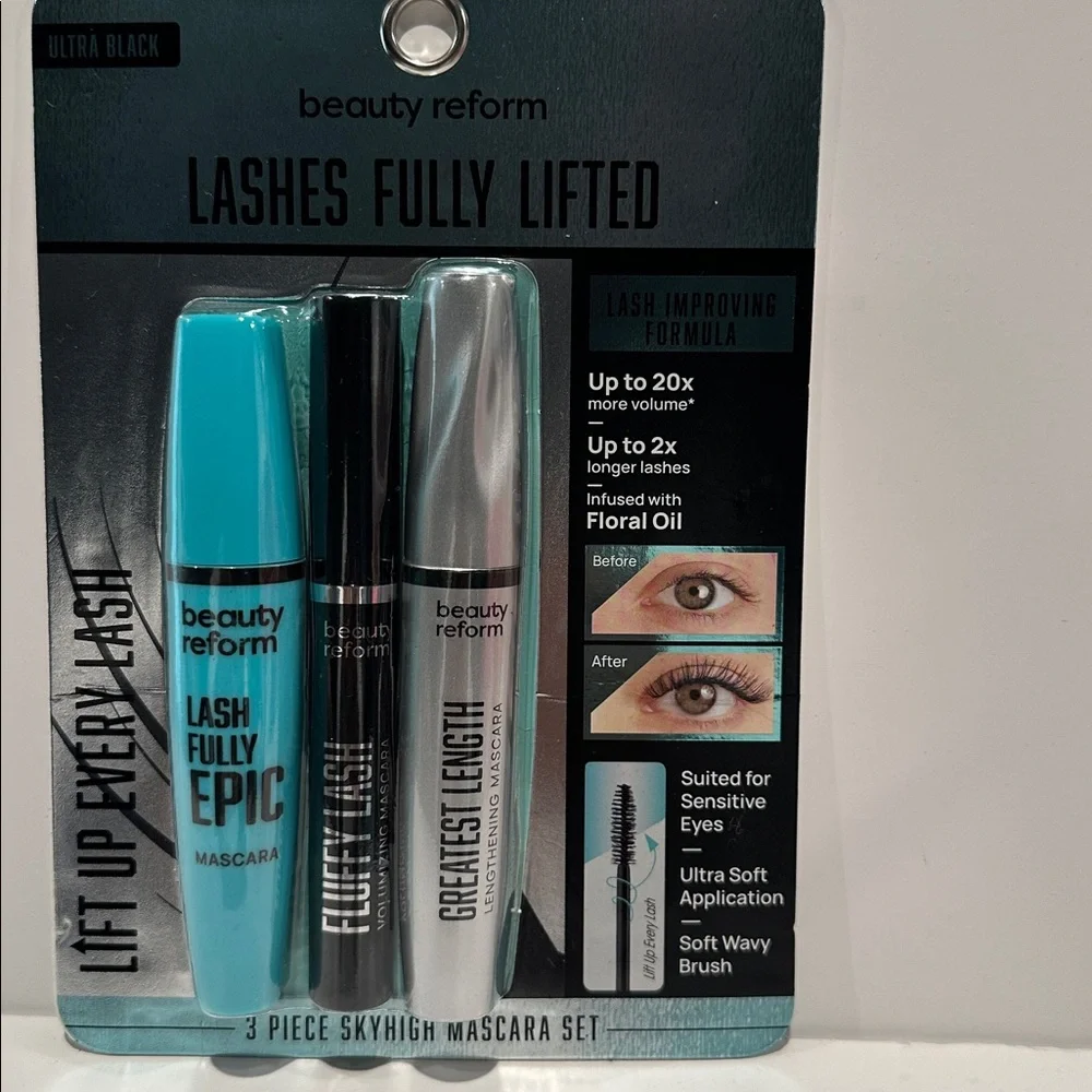 Beauty ReformLashes Fully Lifted Lift Every Lash (3) Set Mascaras.